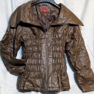 GILI Brown Form-Fitting Puffer Women's 1X